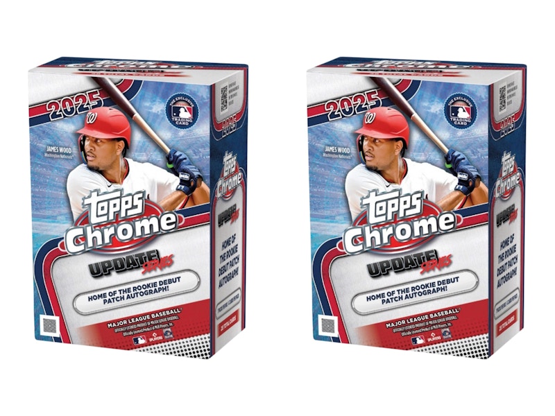 Topps Baseball-Blasterbox aus der Chrome Update-Serie 2025, 2 Stück