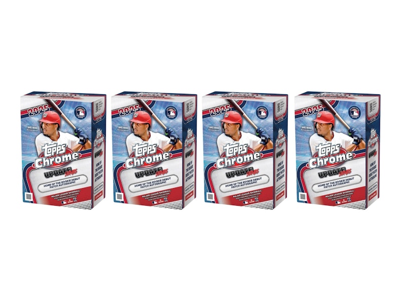 Topps Baseball-Blasterbox aus der Chrome Update-Serie 2025, 4 Stück