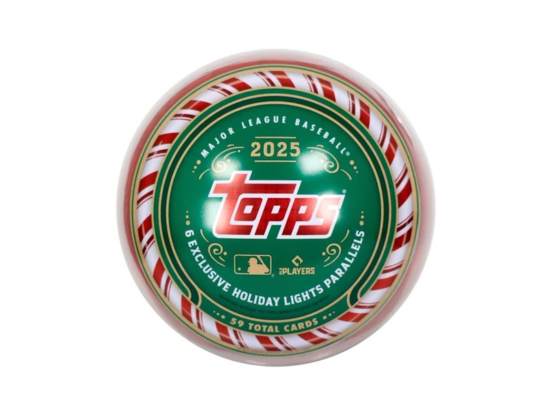 Lata de béisbol Topps Holiday 2025