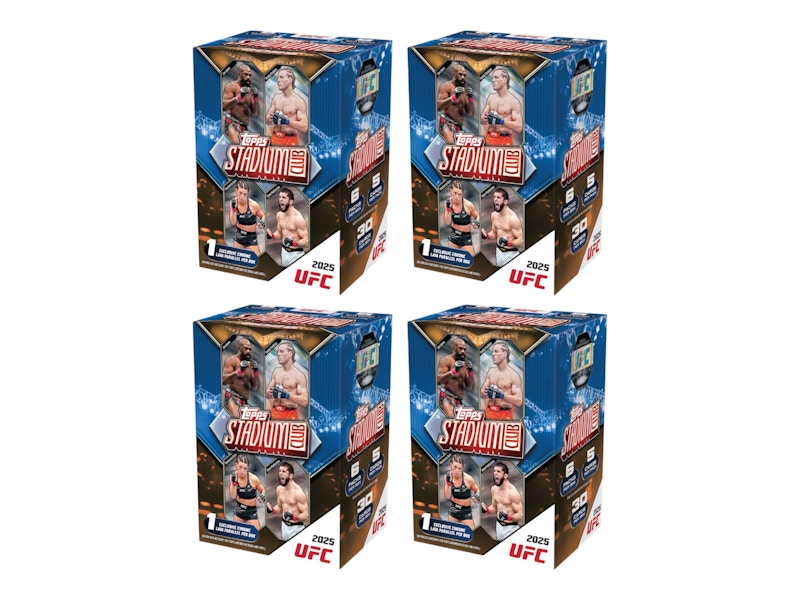 Value Box UFC 2025 Topps Stadium Club, confezione da 4