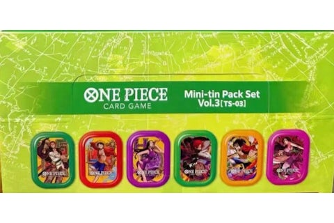 2026 Bandai One Piece Card Game Mini-tin Pack Set vol.3 Sealed Box (6 Tins) (Asia Exclusive) TS-03 - 2026 - GB 2026 Bandai One Piece Card Game Mini-tin Pack Set vol.3 Sealed Box (6 Tins) (Asia Exclusive) TS-03 - 2026 - GB