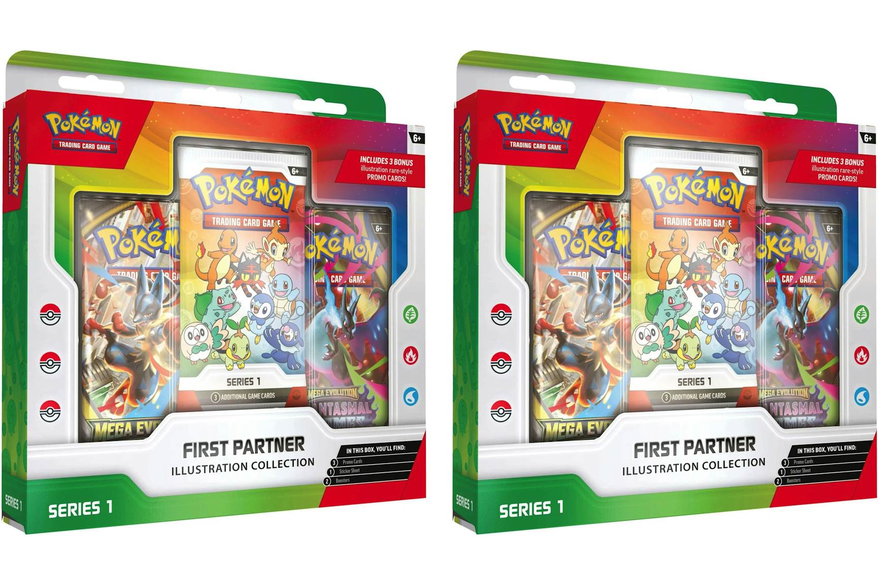 2026 Pokémon First Partner Illustration Collection Series 1 Box 2x Lot ...