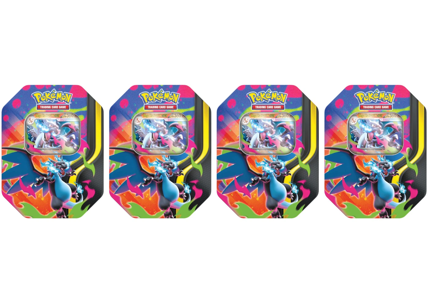2026 Pokmon Mega Charizard X ex Tin 4x Lot - 2026 - US 2026 Pokmon Mega Charizard X ex Tin 4x Lot - 2026 - US