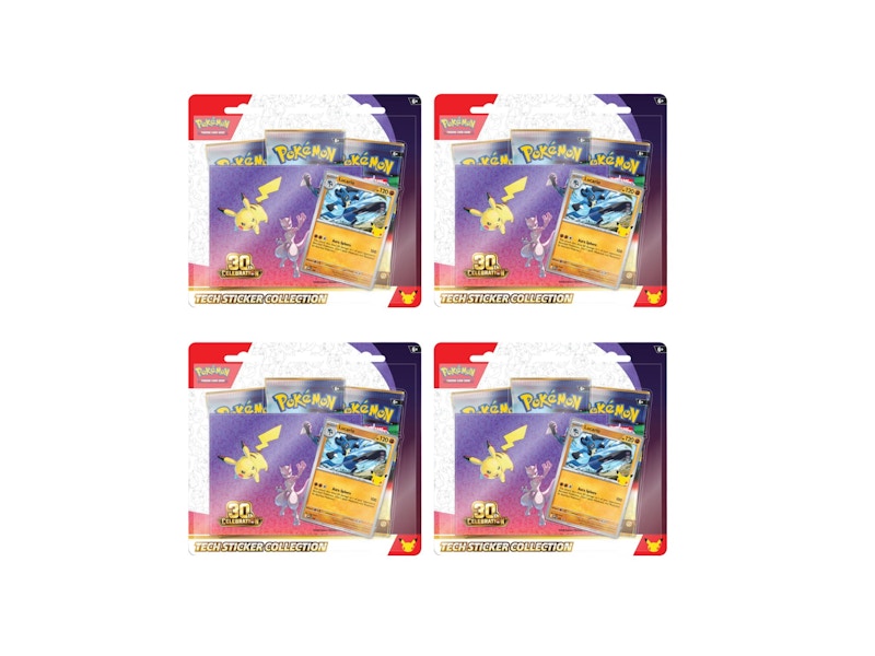 2026 Pokémon Mega Evolution 30th Celebration Tech Sticker Collection : Lucario Promo 4x Lot