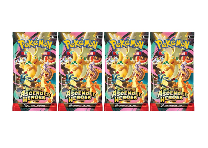 2026 Pokmon Mega Evolution Ascended Heroes Booster Pack 4x Lot - 2026 - US