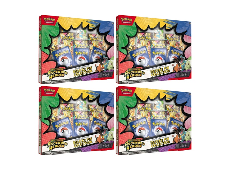 2026 Pokemon Mega Evolution Ascended Heroes Deluxe Pin Collection Box 4x  Lot - 2026 - US