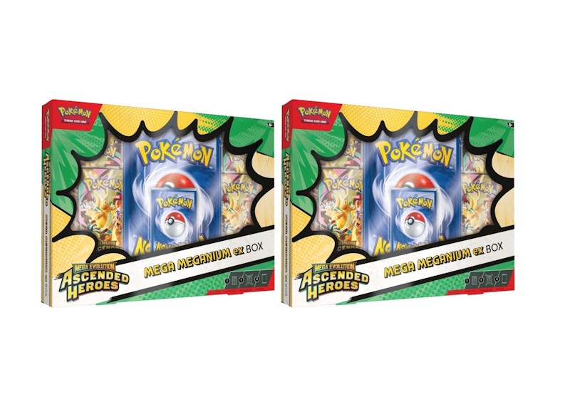 2026 Pokemon Mega Evolution Ascended Heroes Mega Meganium ex Box 2x Lot Trading Card