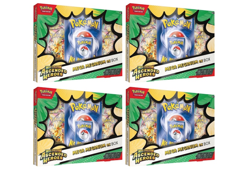 2026 Pokemon Mega Evolution Ascended Heroes Mega Meganium ex Box 4x Lot Trading Card