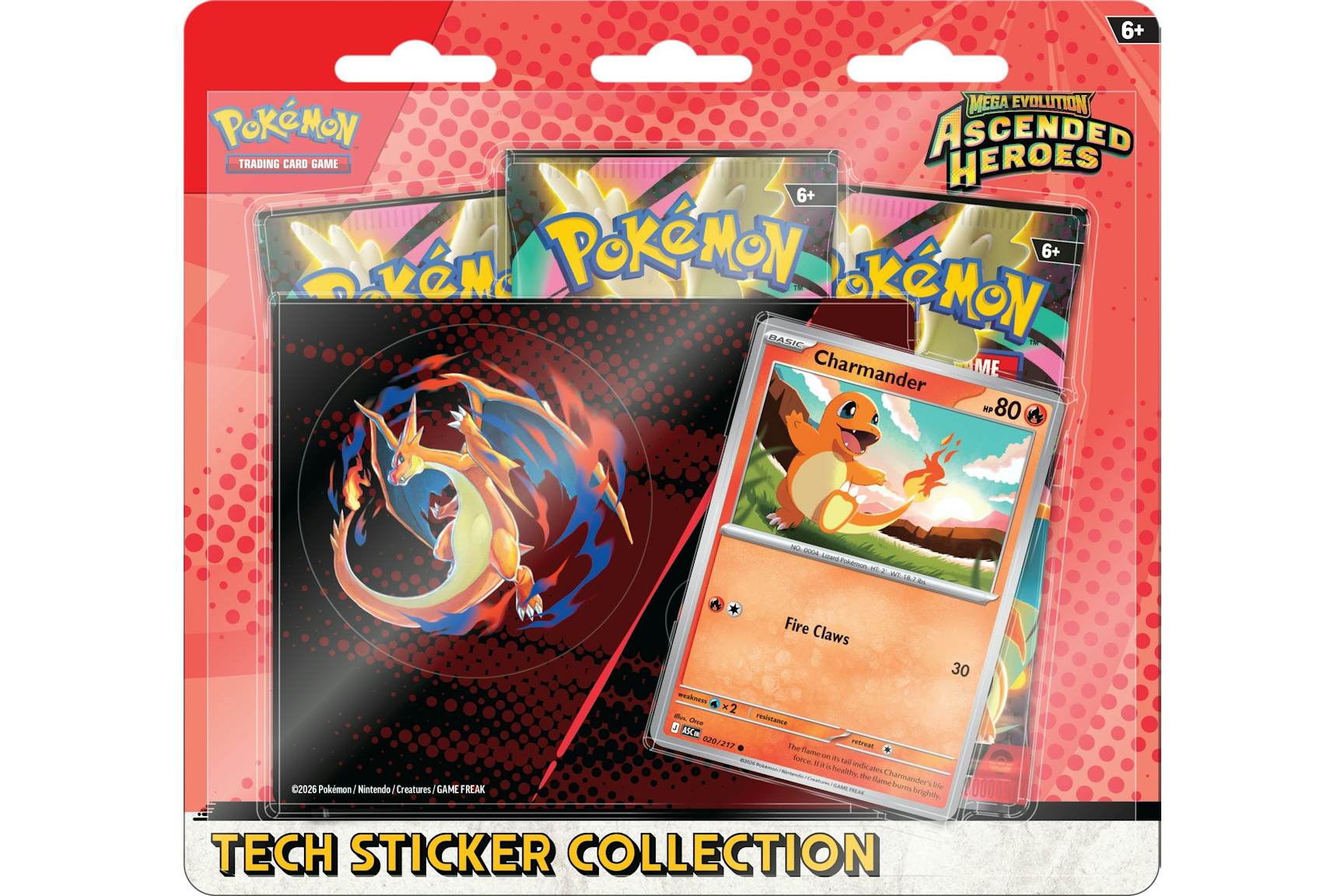 2026 Pokémon Mega Evolution Ascended Heroes Charmander Tech Sticker ...