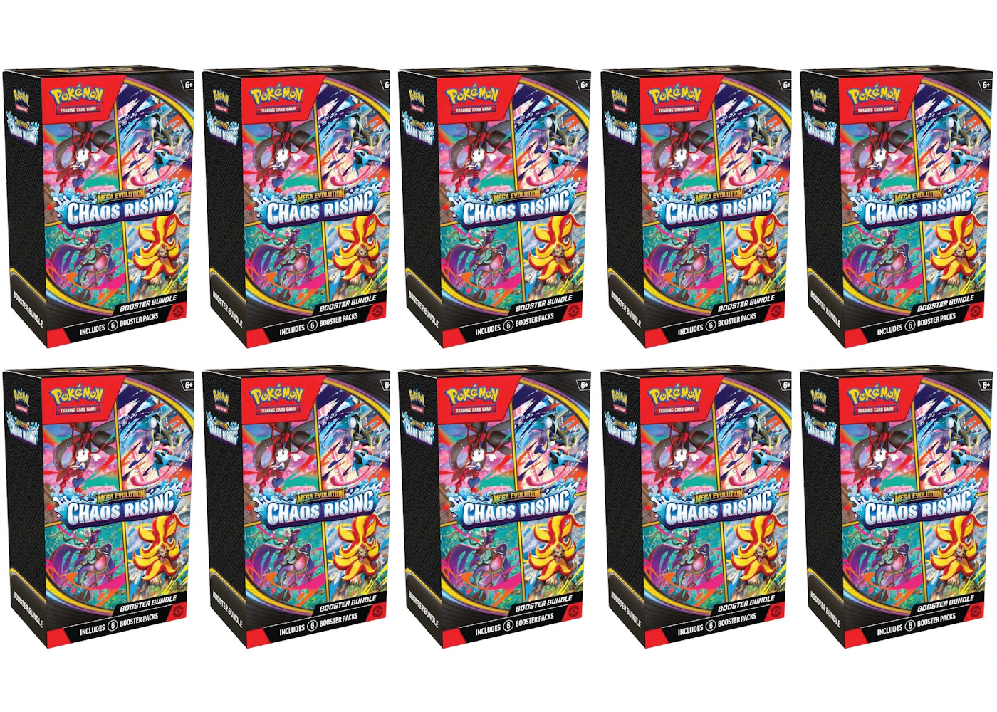2026 Pokémon Mega Evolution Chaos Rising Booster Bundle 10x Lot - 2026 - US