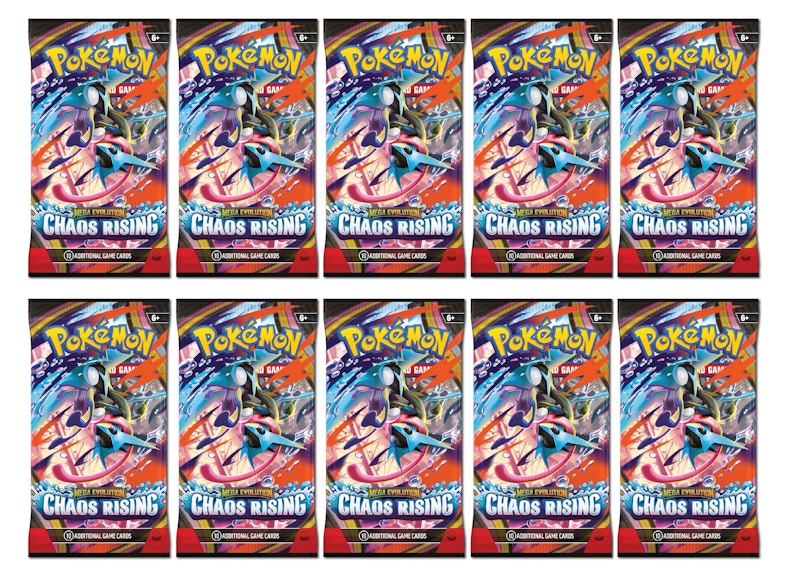 2026 Pokmon Mega Evolution Chaos Rising Booster Pack 10x Lot (Artwork May  Vary) - 2026 - US