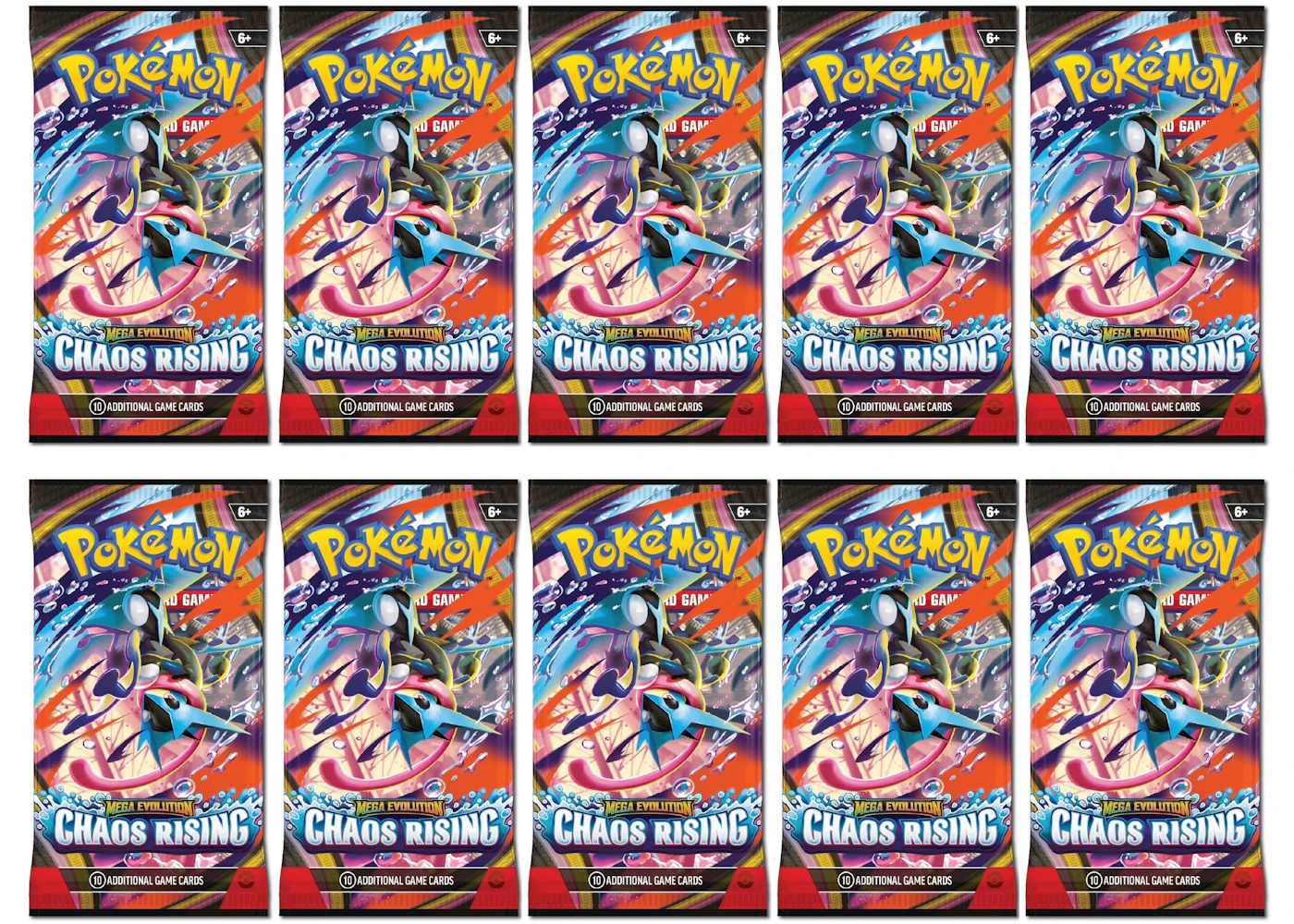 2026 Pokmon Mega Evolution Chaos Rising Booster Pack 10x Lot (Artwork May Vary) - 2026 - US 2026 Pokmon Mega Evolution Chaos Rising Booster Pack 10x Lot (Artwork May Vary) - 2026 - US