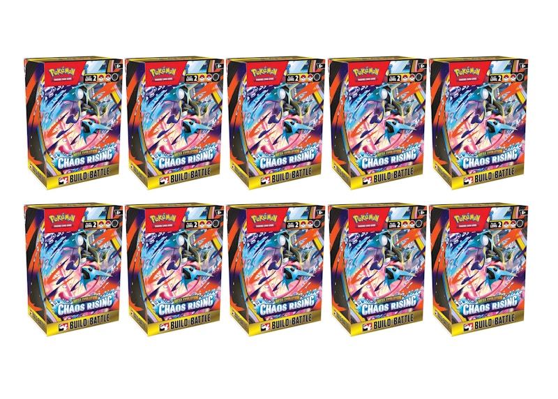 2026 Pokémon Mega Evolution Chaos Rising Build and Battle Box 10x Lot