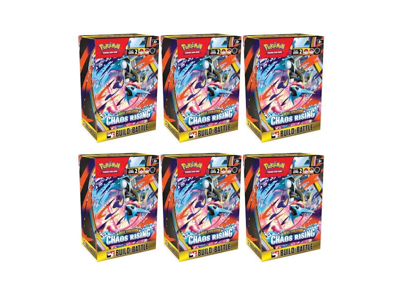 2026 Pokémon Mega Evolution Chaos Rising Build and Battle Box 6x Lot