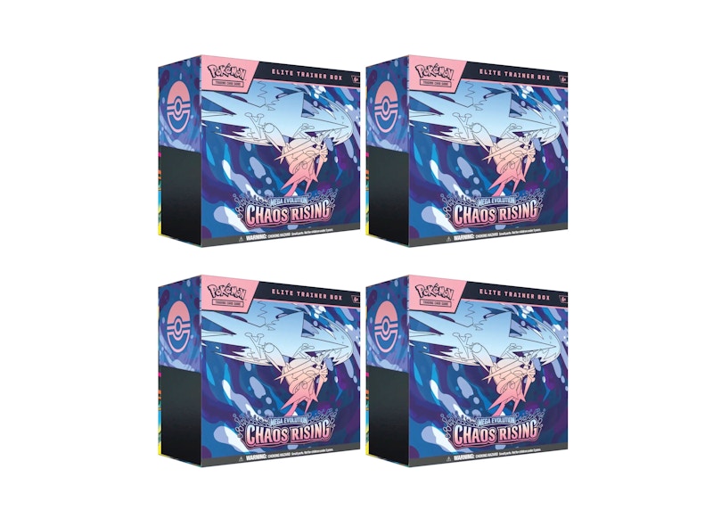 2026 Pokémon Mega Evolution Chaos Rising Elite Trainer Box 4x Lot