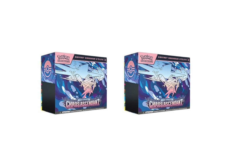 Pokemon 2026 Pokémon Mega Evolution Chaos Rising Elite Trainer Box French Version 2x Lot Trading Card