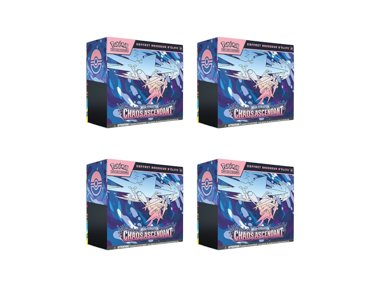 2026 Pokémon Mega Evolution Chaos Rising Elite Trainer Box French Version 4x Lot