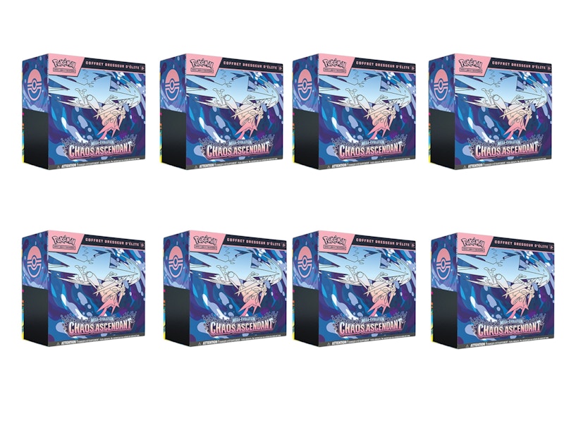 2026 Pokémon Mega Evolution Chaos Rising Elite Trainer Box French Version 8x Lot