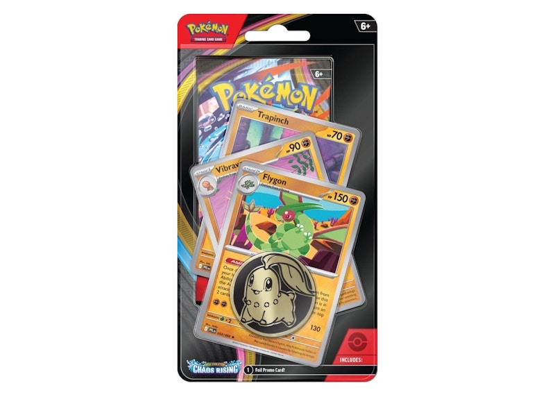 Pokemon 2026 Pokémon Mega Evolution Chaos Rising Flygon 3 Pack Blister Trading Card