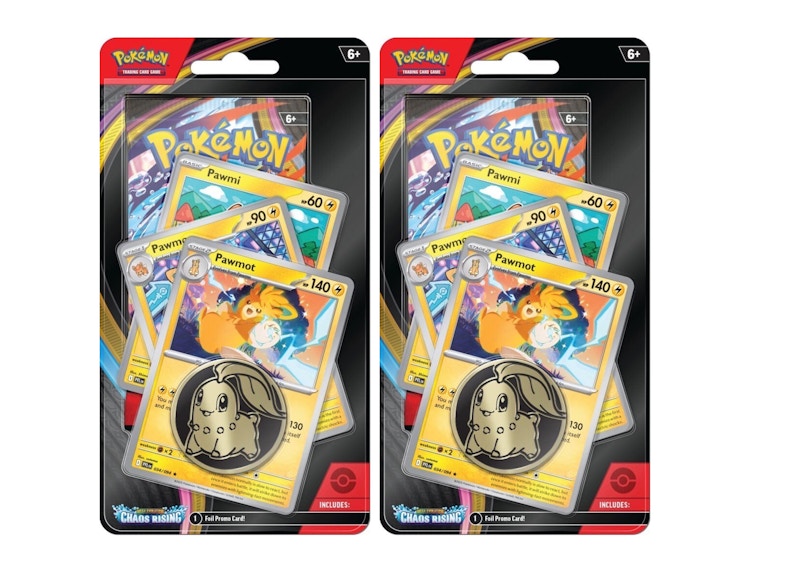 Pokemon 2026 Pokémon Mega Evolution Chaos Rising Pawmot 3 Pack Blister 2x Lot Trading Card