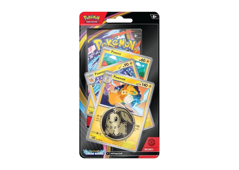 Pokemon 2026 Pokémon Mega Evolution Chaos Rising Pawmot 3 Pack Blister Trading Card