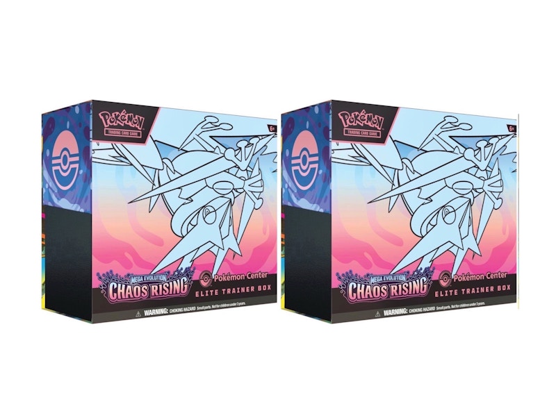 2026 Pokémon Mega Evolution Chaos Rising Pokemon Center Elite Trainer Box 2x Lot