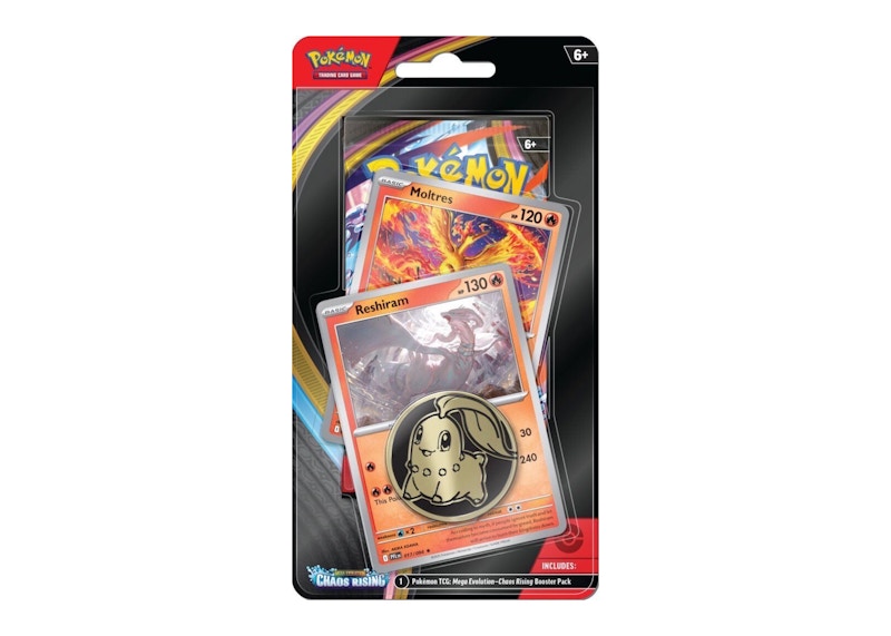 Pokemon 2026 Pokémon Mega Evolution Chaos Rising Reshiram 3 Pack Blister Trading Card