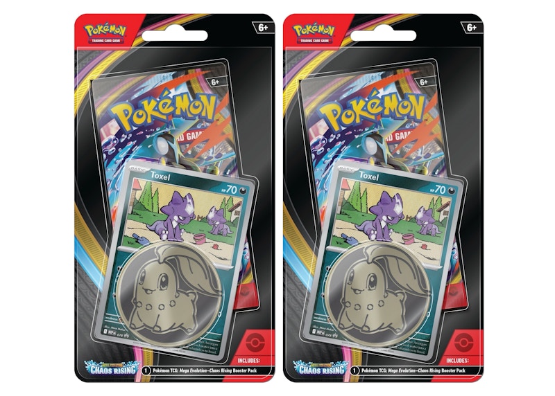 2026 Pokmon Mega Evolution Chaos Rising Toxel 3 Pack Blister 2x Lot - 2026  - US