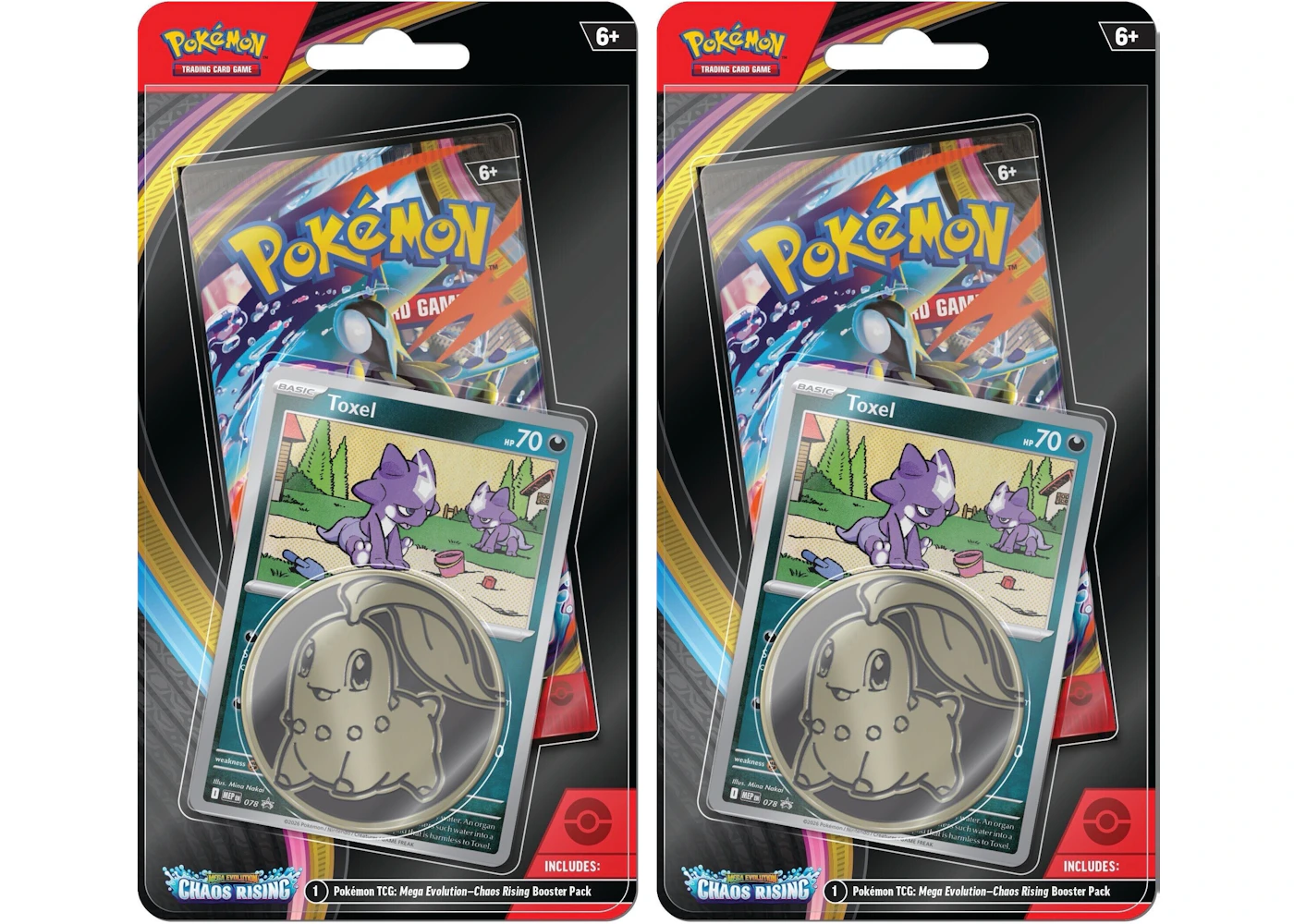 2026 Pokmon Mega Evolution Chaos Rising Toxel 3 Pack Blister 2x Lot - 2026 - US 2026 Pokmon Mega Evolution Chaos Rising Toxel 3 Pack Blister 2x Lot - 2026 - US