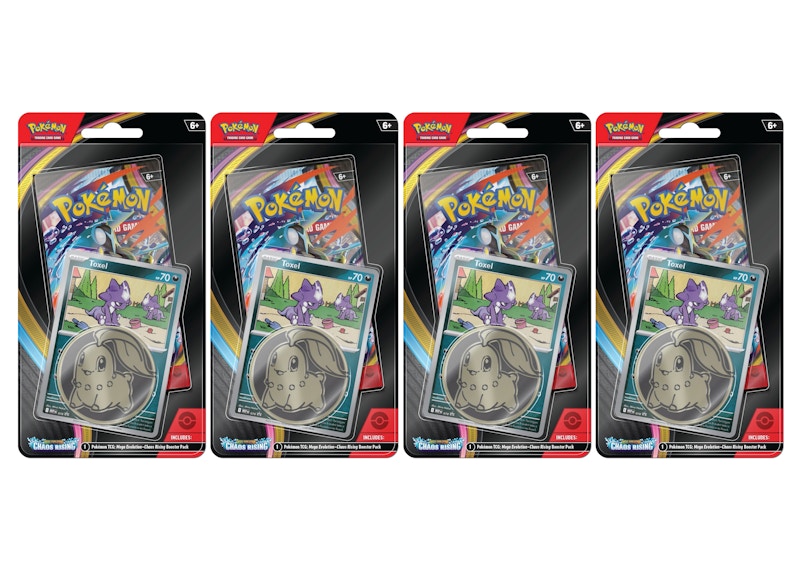Pokemon 2026 Pokémon Mega Evolution Chaos Rising Toxel 3 Pack Blister 4x Lot Trading Card