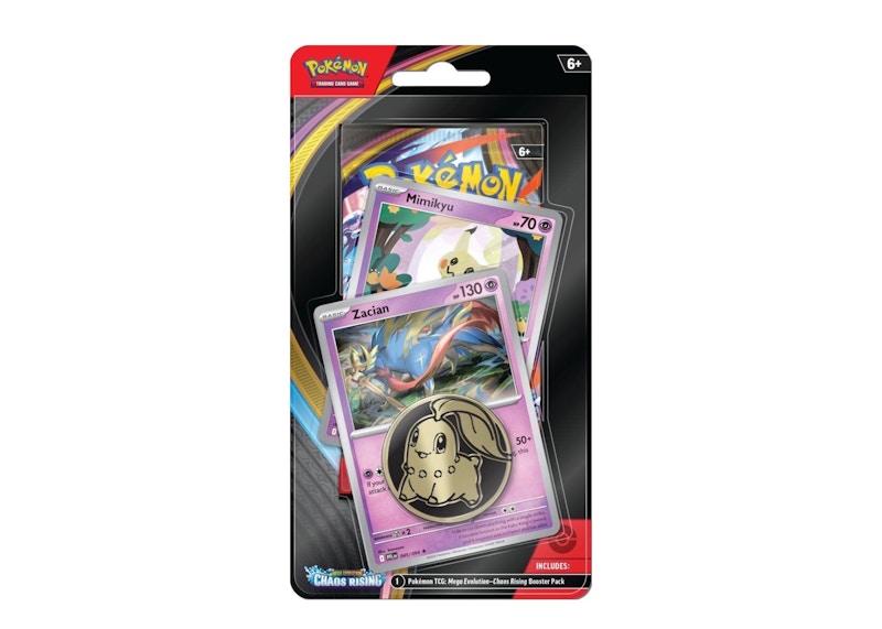 Pokemon 2026 Pokémon Mega Evolution Chaos Rising Zacian 3 Pack Blister Trading Card