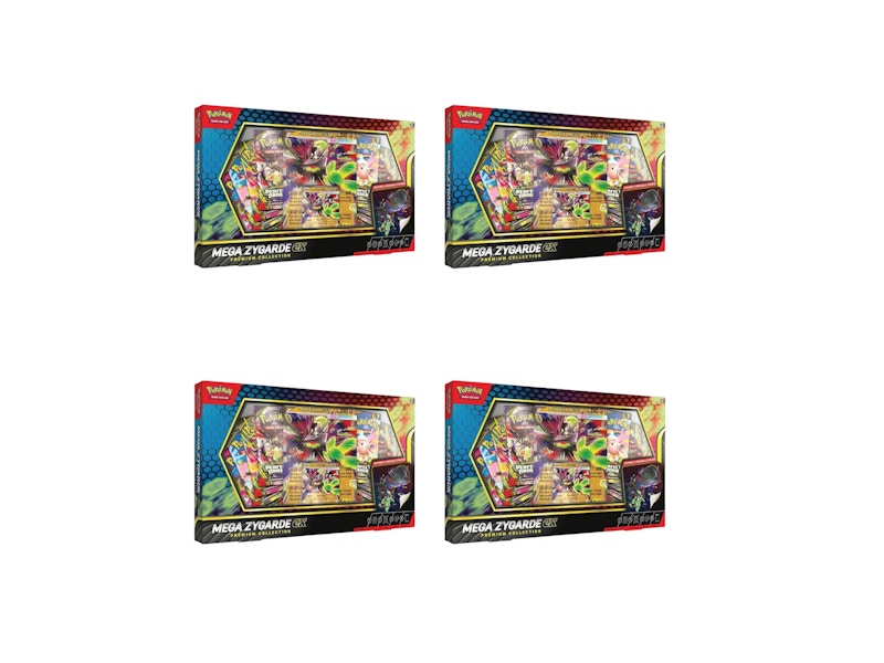 Pokemon 2026 Pokémon Mega Evolution Mega Zygarde ex Premium Collection 4x Lot Trading Card