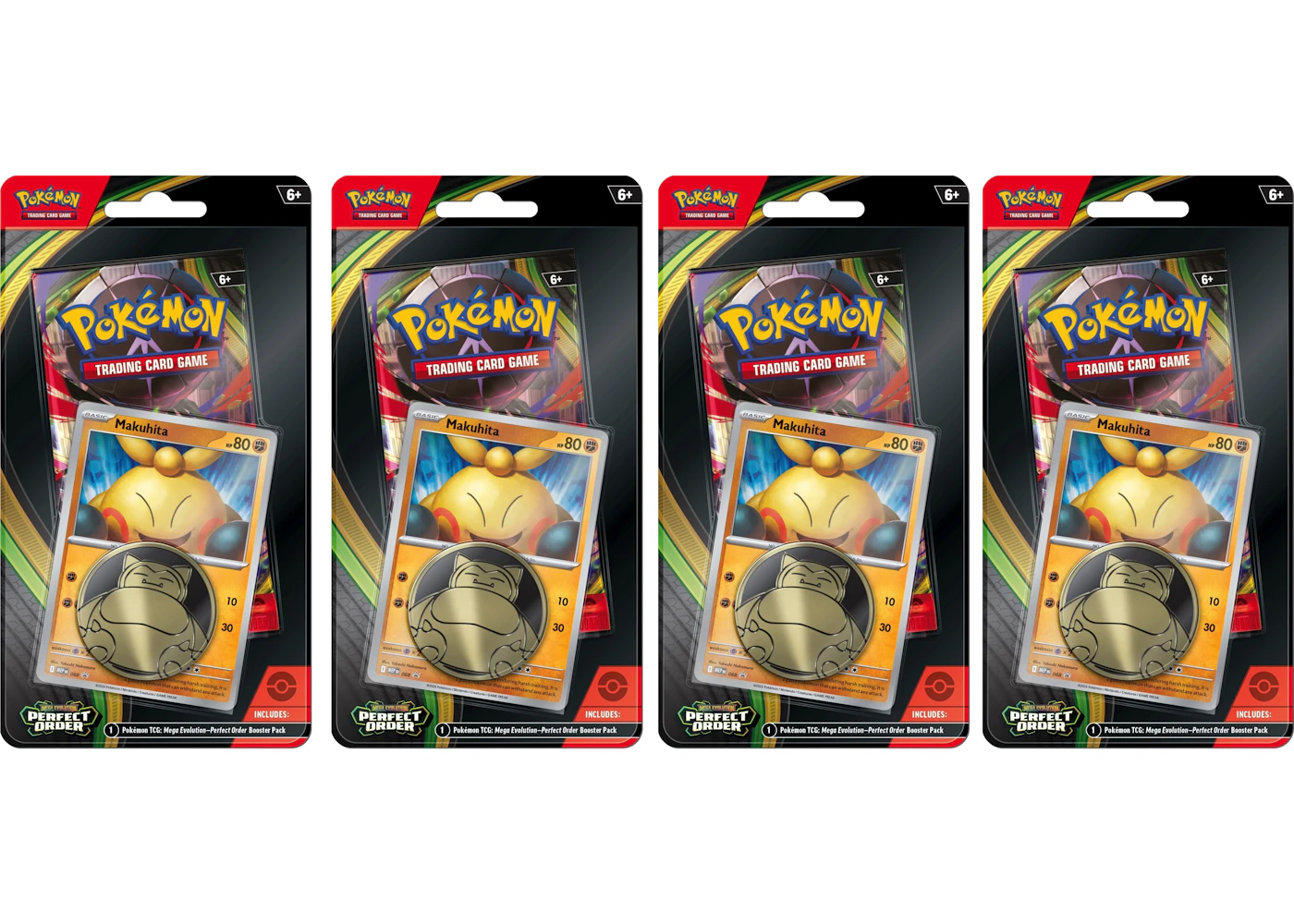 Tcg Pokemon - Mega Evolution - Perfect Order - Makuhita Blister Pack 1 2026 Pokémon Mega Perfect Order Makuhita Premium Checklane Pack 4x Lot - 2026 - GB