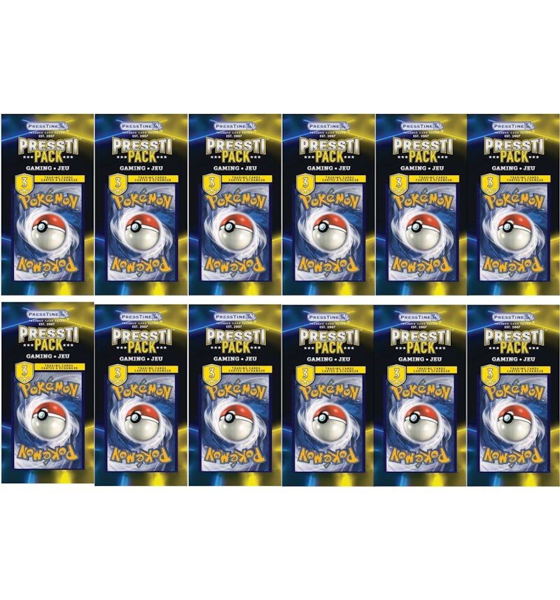 2026 Presstine Pokmon Presstipack 3-Cards Pack Mystery Bag (English) 12x Packs - 2026 - US 2026 Presstine Pokmon Presstipack 3-Cards Pack Mystery Bag (English) 12x Packs - 2026 - US