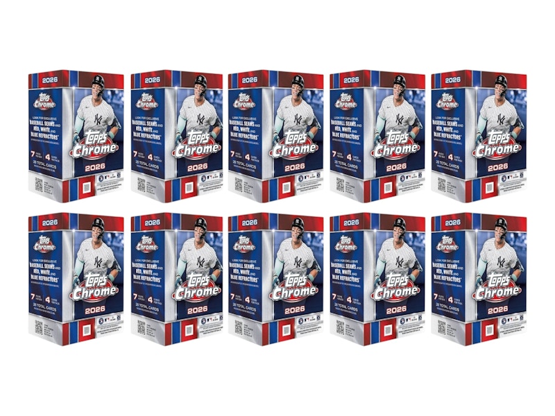 2026 Topps Chrome Baseball Blaster Box 10x Lot