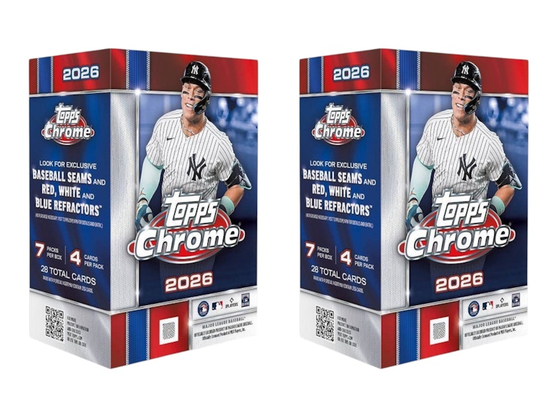 2026 Topps Chrome Baseball Blaster Box 2x Lot