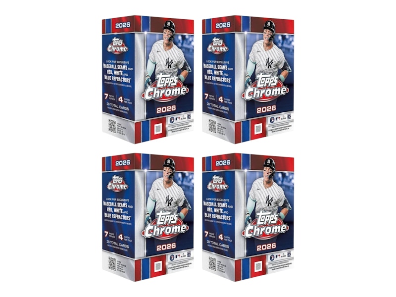 2026 Topps Chrome Baseball Blaster Box 4x Lot