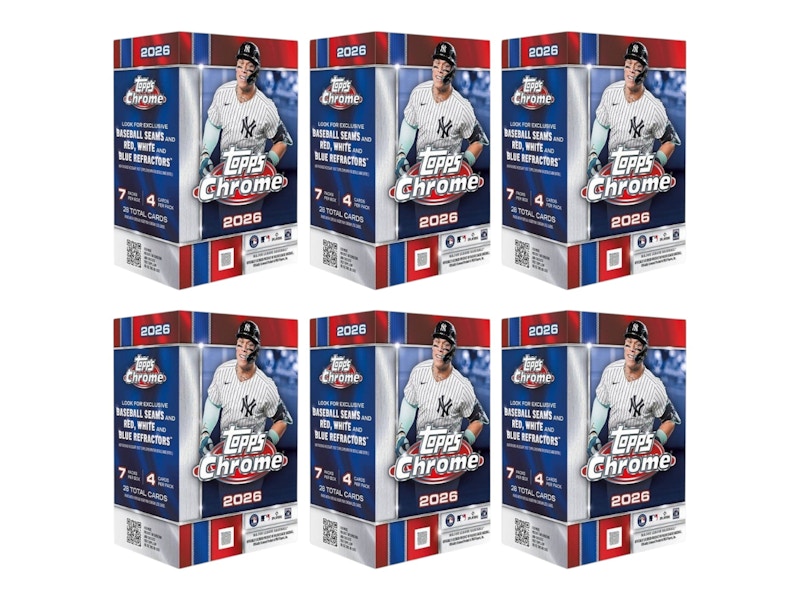 2026 Topps Chrome Baseball Blaster Box 6x Lot
