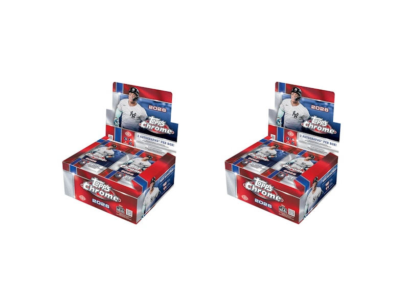 2026 Topps Chrome Baseball Jumbo Box 2x Lot