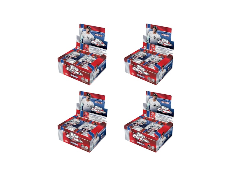 2026 Topps Chrome Baseball Jumbo Box 4x Lot