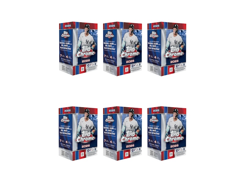2026 Topps Chrome Baseball Value Box 6x Lot