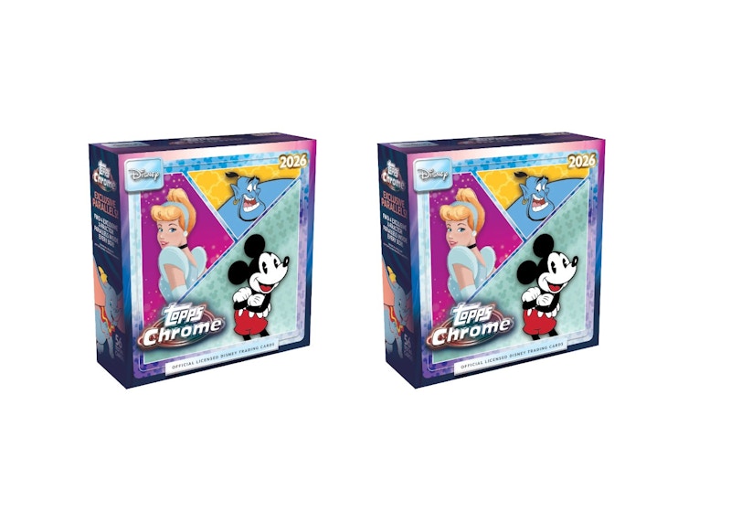 2026 Topps Chrome Disney Mega Box, confezione da 2