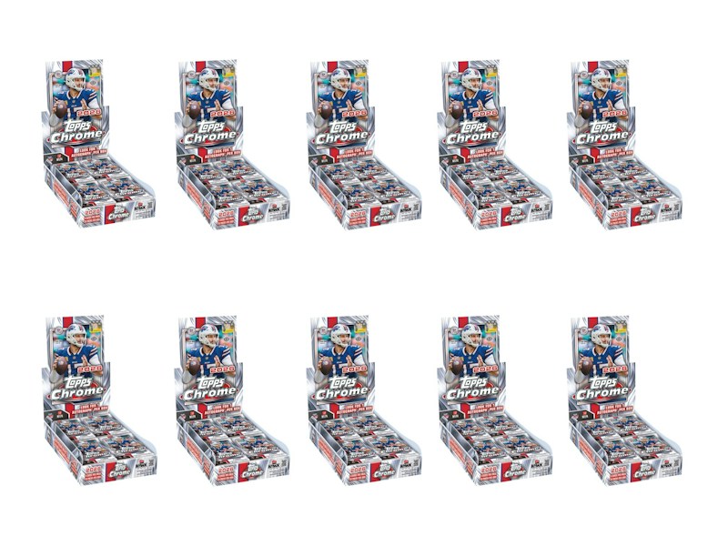 2026 Topps Chrome Football Hobby Box 10x Lot