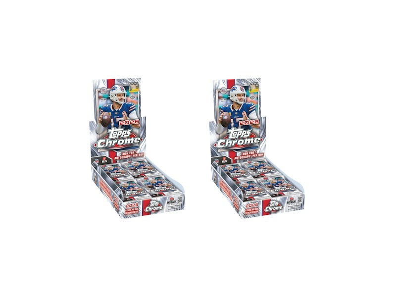 2026 Topps Chrome Football Hobby Box 2x Lot