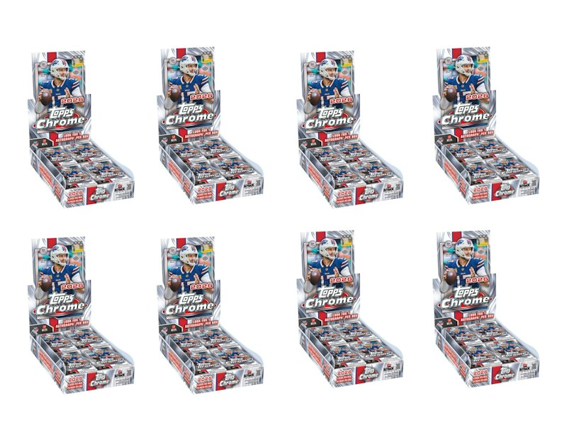 2026 Topps Chrome Football Hobby Box 8x Lot