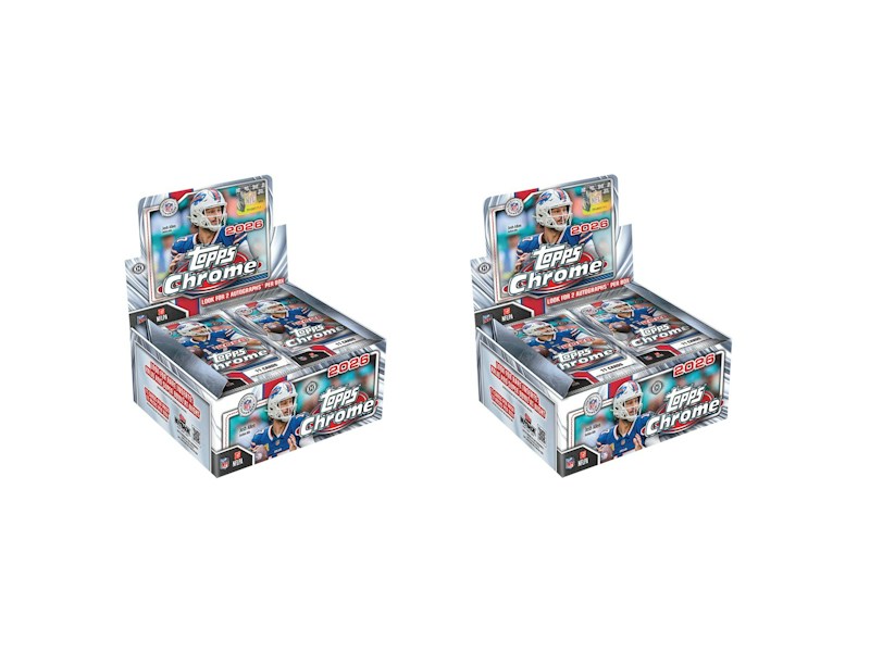 2026 Topps Chrome Football Jumbo Box 2x Lot