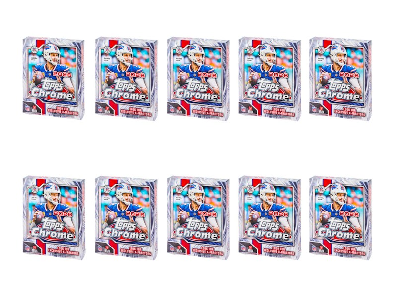 2026 Topps Chrome Football Mega Box 10x Lot
