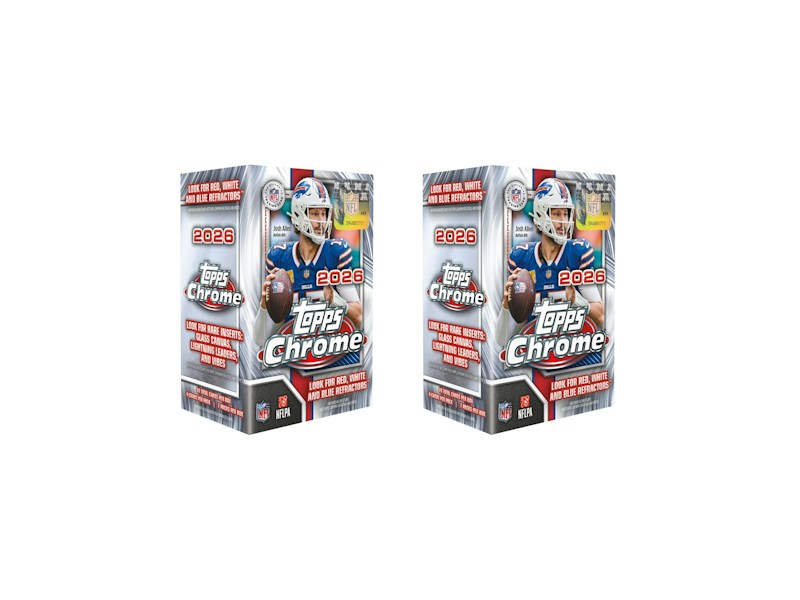 2026 Topps Fußball-Geschenkbox, verchromt, 2 Stück