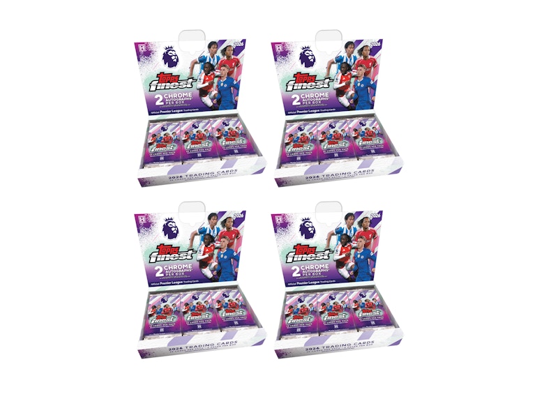 2026 Topps Finest Premier League Soccer Hobby Box 4x Lot - 2026 - US