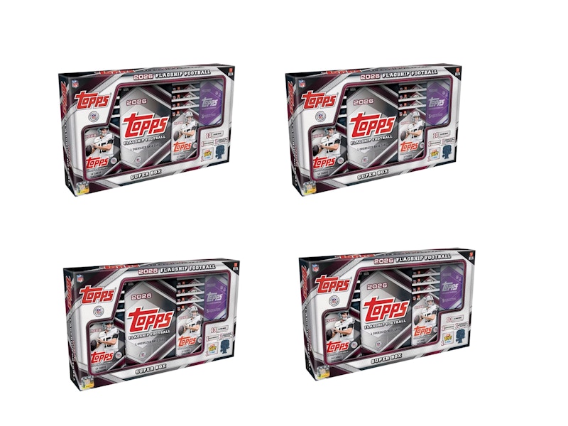 2026 Topps Flagship NFL Super Box 4x Lot
